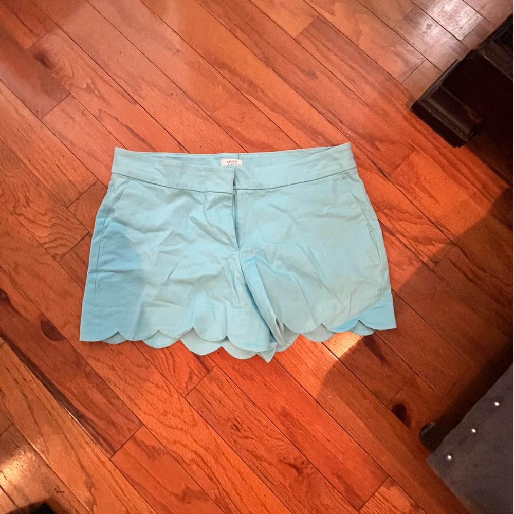 Turquoise shorts. Hot pink shorts.